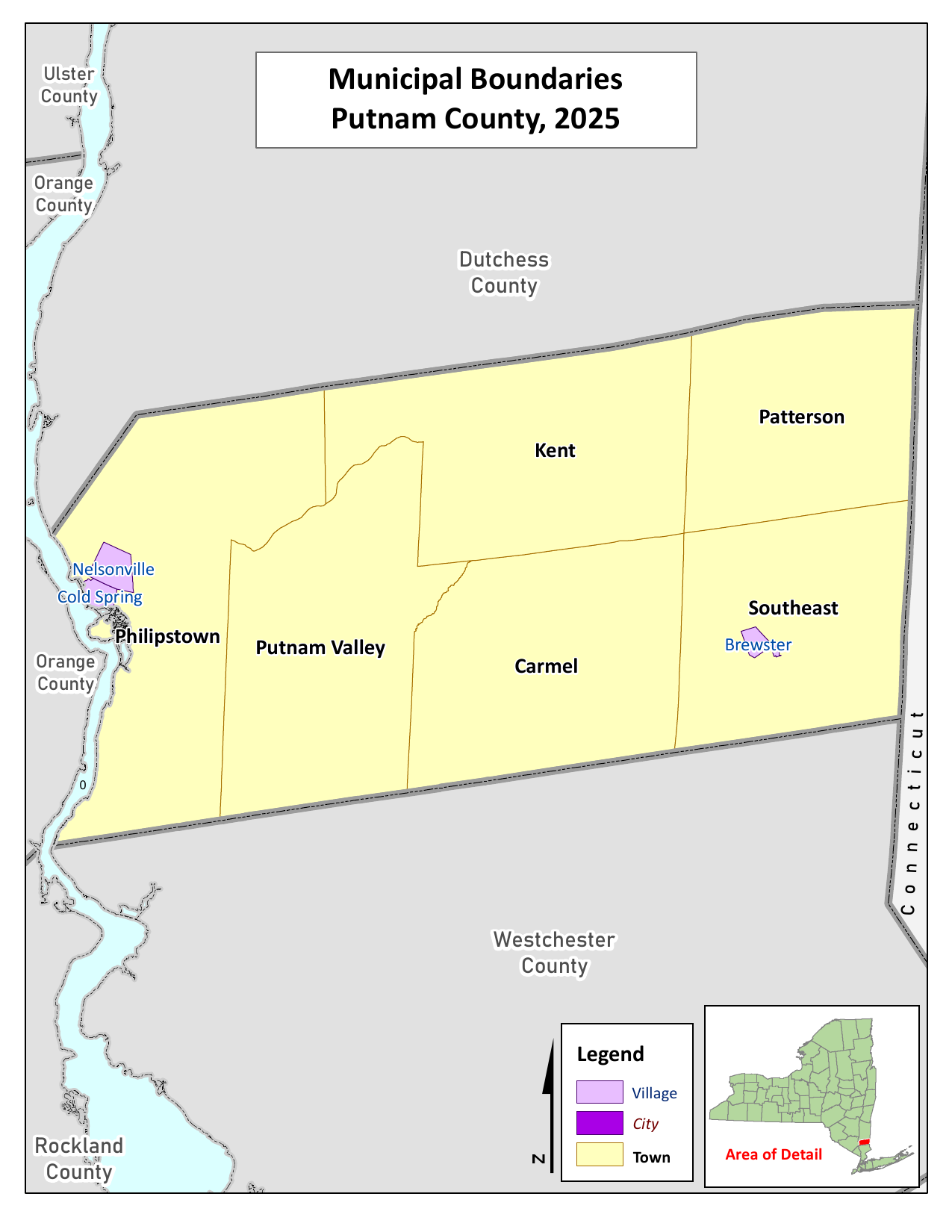 Putnam County map